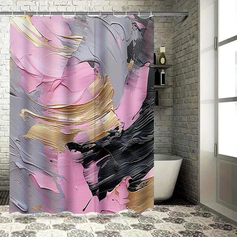 Luxury Bathroom Shower Curtain Decorative Watercolor Printing Pink Gold Black Waterproof Fabric For Bathtub Tub 72X84 Inches W60H190(CM)-1 Pcs
Luxury Bathroom Shower Curtain Decorative Watercolor Printing Pink Gold Black Waterproof Fabric For Bathtub Tub 72X84 Inches W60H190(CM)-1 Pcs