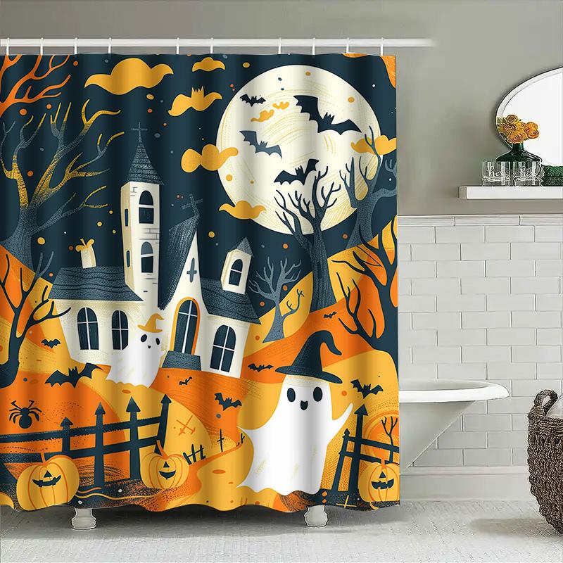 1Pchalloween Ghost Bat Castle Shower Curtain Spooky Home Decor For Kids & Adults W60H190(CM)-1 Pcs
1Pchalloween Ghost Bat Castle Shower Curtain Spooky Home Decor For Kids & Adults W60H190(CM)-1 Pcs