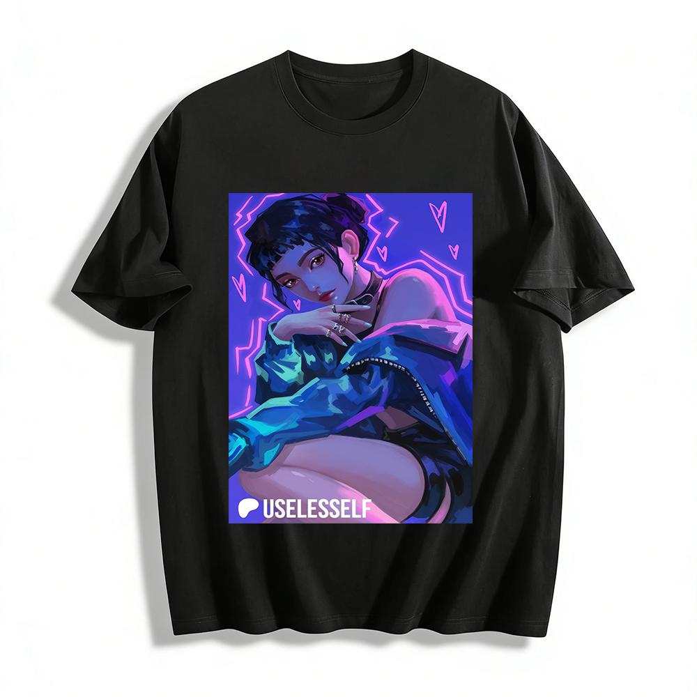 Cyberpunk Cool Girl Print Couple T-shirt Street Trendy Neon Style Loose Casual Crew Neck Short Sleeve Top Pure cotton T-shirt XXS
Cyberpunk Cool Girl Print Couple T-shirt Street Trendy Neon Style Loose Casual Crew Neck Short Sleeve Top Pure cotton T-shirt XXS