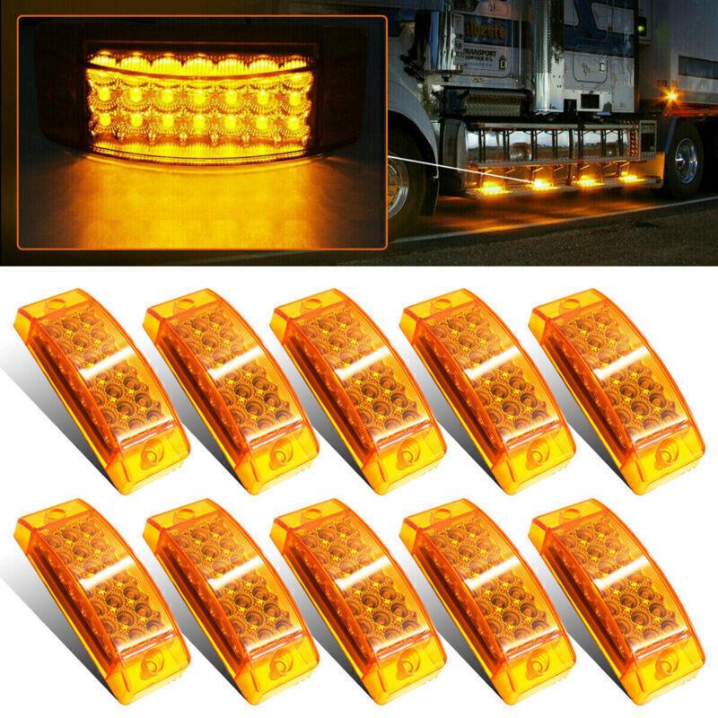 10PCS Amber Flowing 21LED Side Marker Light Truck Trailer Turn Signal Lamp 12-24V Universal Boat Truck Side Clearance Light
10PCS Amber Flowing 21LED Side Marker Light Truck Trailer Turn Signal Lamp 12-24V Universal Boat Truck Side Clearance Light