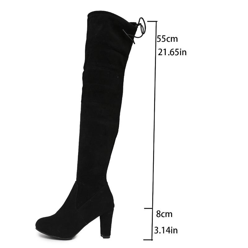 Большой размер осенне-зимние ботфорты из матовой замши на высоком толстом каблуке, тонкий бархат, теплые женские сапоги 35 чёрный
Большой размер осенне-зимние ботфорты из матовой замши на высоком толстом каблуке, тонкий бархат, теплые женские сапоги 35 чёрный