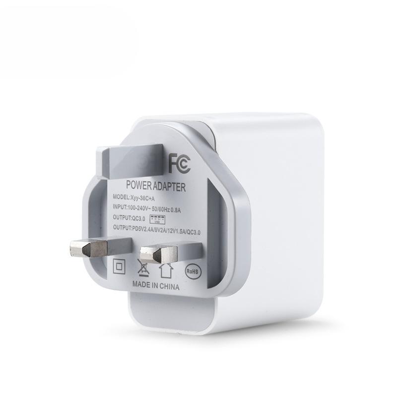 36 Вт Британський регульований PD18W+QC18W Двопортовий C+A Багатопротокольний Зарядний пристрій, PD+QC Дорожній зарядний пристрій
36 Вт Британський регульований PD18W+QC18W Двопортовий C+A Багатопротокольний Зарядний пристрій, PD+QC Дорожній зарядний пристрій