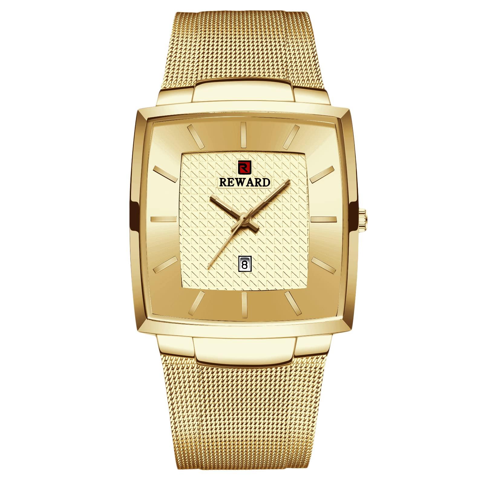 RORIOS Men s Square Watch, Stylish Design, Date Display, Waterproof, Japanese Movement, Business/Casual, Quartz, Gold. Great Gift for Men.
RORIOS Men s Square Watch, Stylish Design, Date Display, Waterproof, Japanese Movement, Business/Casual, Quartz, Gold. Great Gift for Men.