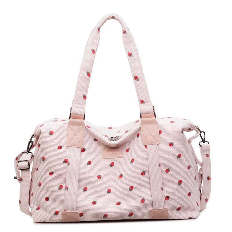 Corduroy Travel Tote Bag Large Capacity Strawberry Travel Handbag with Shoe Compartment Sports Fitness Bag for Women Droshipping розовый
Corduroy Travel Tote Bag Large Capacity Strawberry Travel Handbag with Shoe Compartment Sports Fitness Bag for Women Droshipping розовый