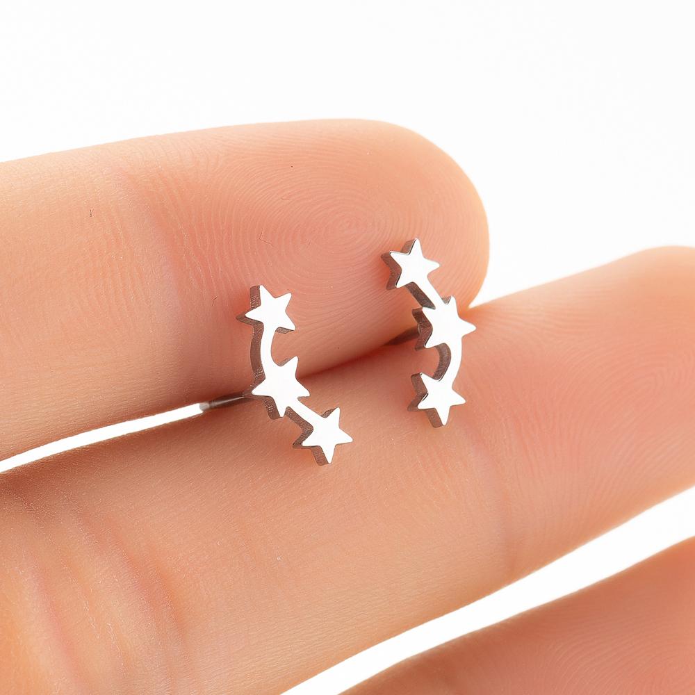 SMJEL Fashion Bohemian Vintage Earrings Zircon Small Black Geometric Triangle Stainless Steel Stud Earring Gift for Women Girl Rose Gold Plated
SMJEL Fashion Bohemian Vintage Earrings Zircon Small Black Geometric Triangle Stainless Steel Stud Earring Gift for Women Girl Rose Gold Plated