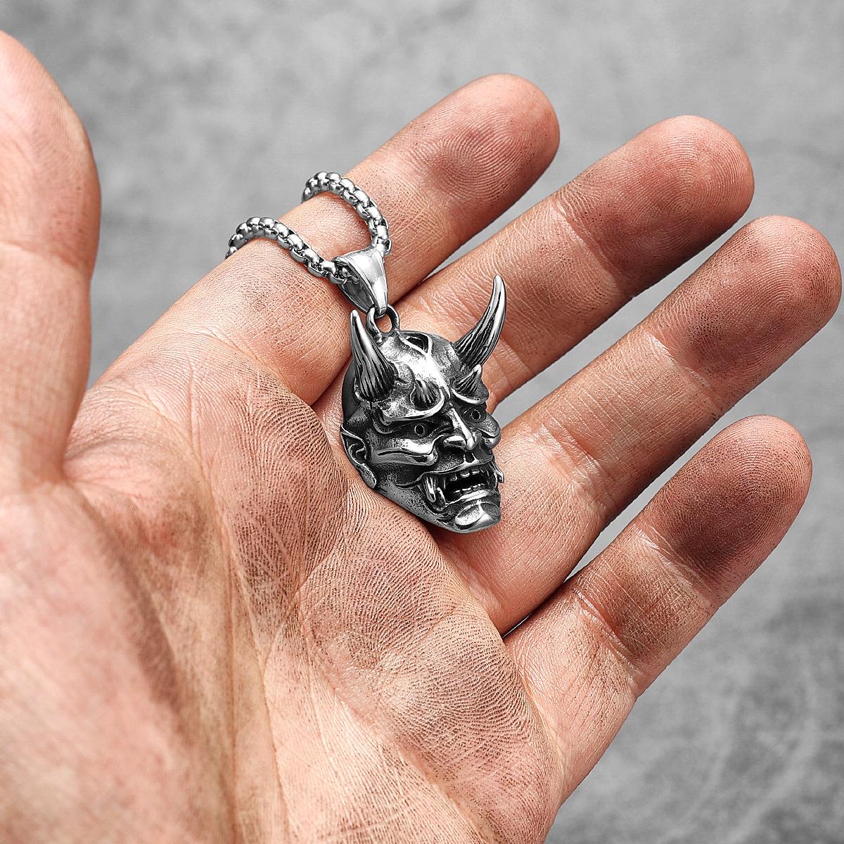 Japanese Wraith Prajna Stainless Steel Men Women Necklaces Pendants Chain Punk Jewelry Creativity Gift Dropshipping Wholesale Without Chain
Japanese Wraith Prajna Stainless Steel Men Women Necklaces Pendants Chain Punk Jewelry Creativity Gift Dropshipping Wholesale Without Chain