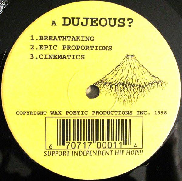 12inch Record DUJEOUS - Dujeous EP 32406 Wax Poetic Prod 1998 US Rap & Hip-Hop/R&B Used
12inch Record DUJEOUS - Dujeous EP 32406 Wax Poetic Prod 1998 US Rap & Hip-Hop/R&B Used
