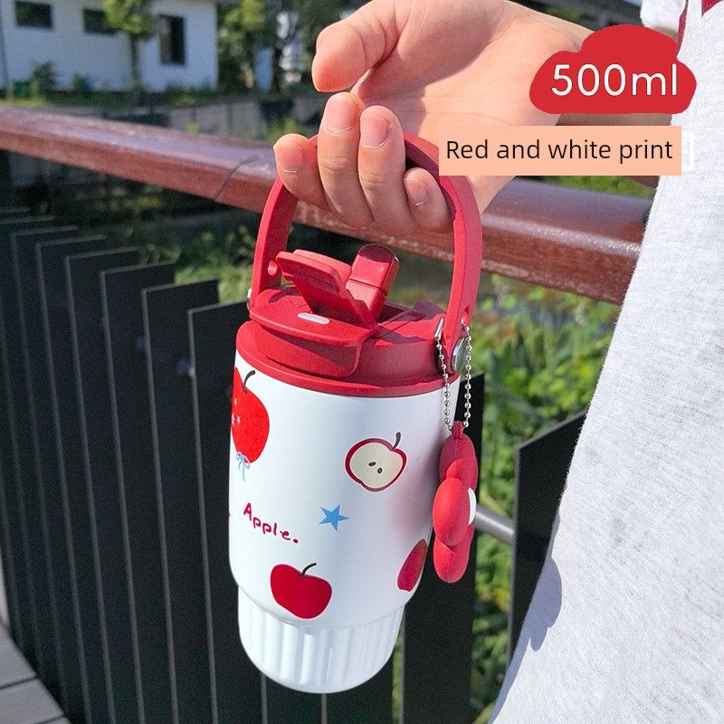 Large-Capacity Thermos Cup for Women, Good-Looking Ice Cup, Portable Car Coffee Cup, Outdoor Sports Water Bottle, Tea Cup Red Apple (500ml + Stainless Steel Liner)
Large-Capacity Thermos Cup for Women, Good-Looking Ice Cup, Portable Car Coffee Cup, Outdoor Sports Water Bottle, Tea Cup Red Apple (500ml + Stainless Steel Liner)