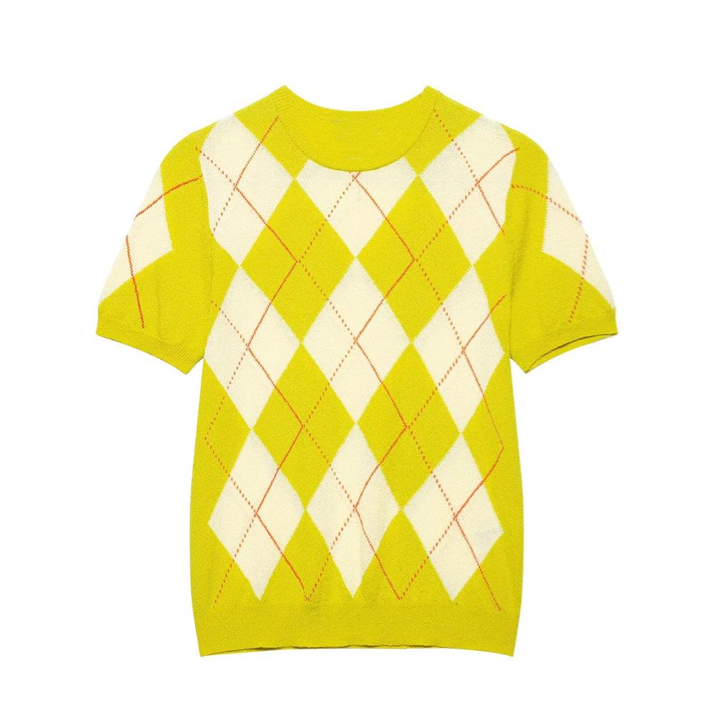 Diamond Pattern Round Neck Women s Knit T-Shirt (Spring/Summer 2025 Collection) Small лимонно-желтый
Diamond Pattern Round Neck Women s Knit T-Shirt (Spring/Summer 2025 Collection) Small лимонно-желтый