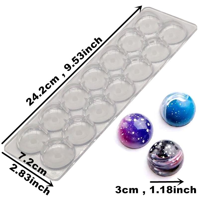 Форма для шоколадной сферы из поликарбоната, форма для шоколада в виде полушарика, 3D-форма для шоколадных конфет в виде большого шара
Форма для шоколадной сферы из поликарбоната, форма для шоколада в виде полушарика, 3D-форма для шоколадных конфет в виде большого шара