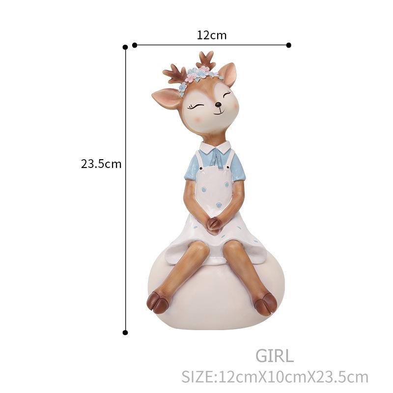 Статуэтка оленя из мультфильма, центральный элемент, декоративная статуэтка из смолы, украшение для дома, подарок для пары, высота 9,4 дюйма/23 см
Статуэтка оленя из мультфильма, центральный элемент, декоративная статуэтка из смолы, украшение для дома, подарок для пары, высота 9,4 дюйма/23 см