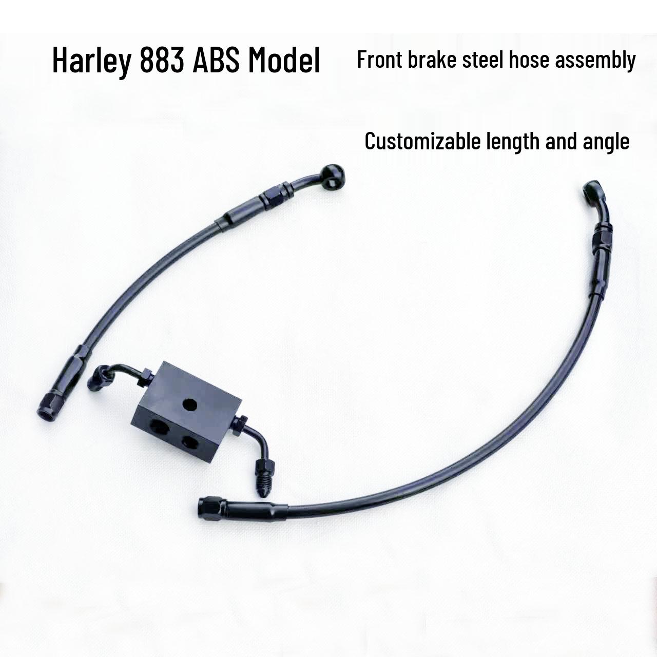 Customizable Front Brake Steel Hose for Harley 883 ABS - Four-Hole Connection, Adjustable Length and Angle Caliper connection length 45cm
Customizable Front Brake Steel Hose for Harley 883 ABS - Four-Hole Connection, Adjustable Length and Angle Caliper connection length 45cm