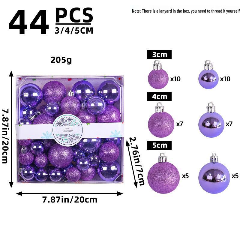 44pcs Christmas Glitter Balls Set - Festive Tree Ornaments
44pcs Christmas Glitter Balls Set - Festive Tree Ornaments