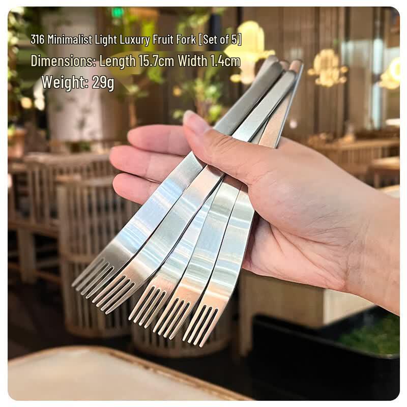 Minimalist 316 Stainless Steel Fruit Forks
Minimalist 316 Stainless Steel Fruit Forks