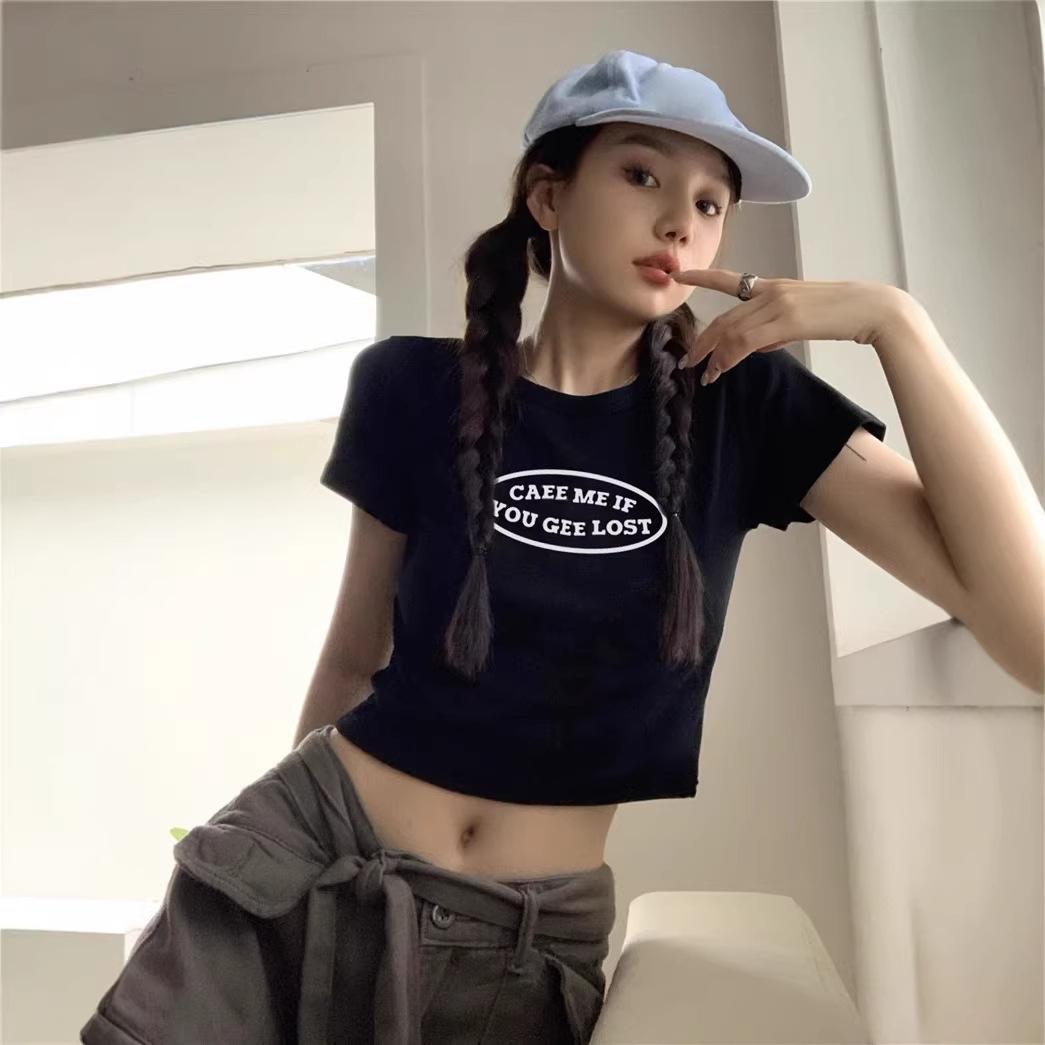 Black American retro short-sleeved t-shirt women s summer new design feeling Spice girl navel short top 2XL
Black American retro short-sleeved t-shirt women s summer new design feeling Spice girl navel short top 2XL