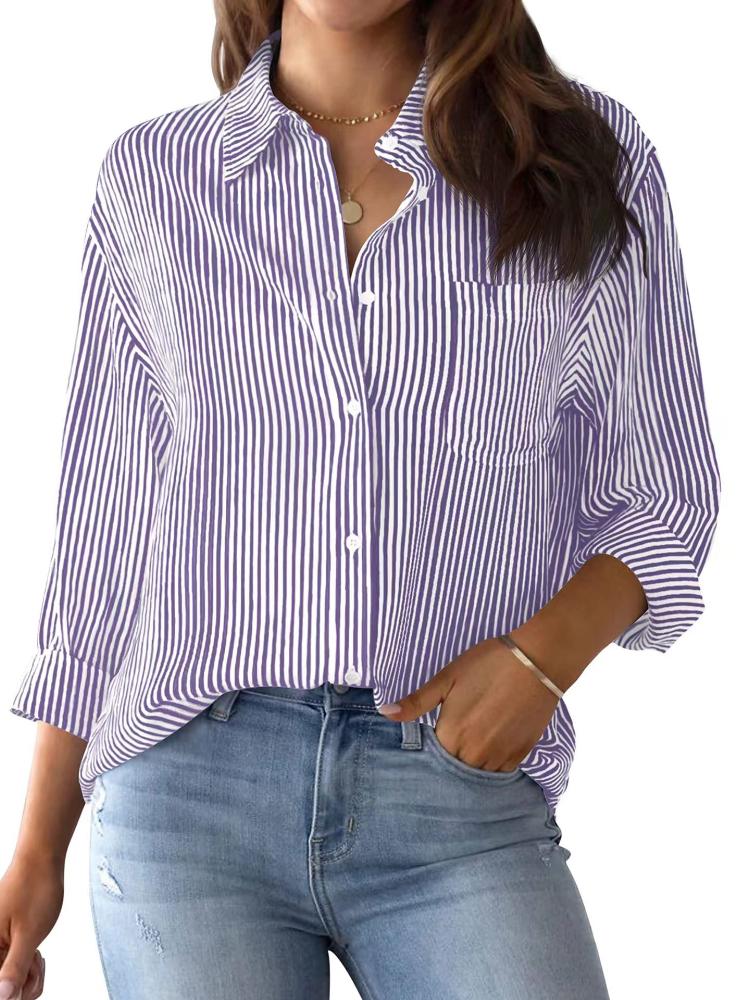 Summer Y2k Casual Office Lady Cardigan Women Fashion Chic Long Sleeve Striped Blouses Female Elegant Single Breasted Streetwear Shirt 3Xl фіолетовий
Summer Y2k Casual Office Lady Cardigan Women Fashion Chic Long Sleeve Striped Blouses Female Elegant Single Breasted Streetwear Shirt 3Xl фіолетовий