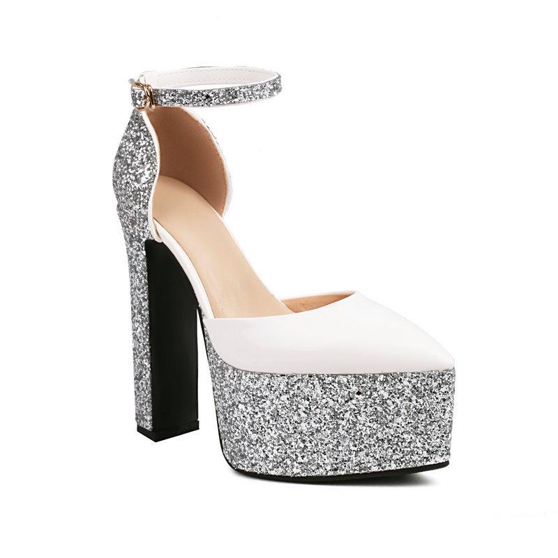 Босоножки на толстом каблуке с блестками, женские, летние, новые, водонепроницаемые, с пряжкой в одно слово, женские туфли на очень высоком каблуке 15 см 39
Босоножки на толстом каблуке с блестками, женские, летние, новые, водонепроницаемые, с пряжкой в одно слово, женские туфли на очень высоком каблуке 15 см 39