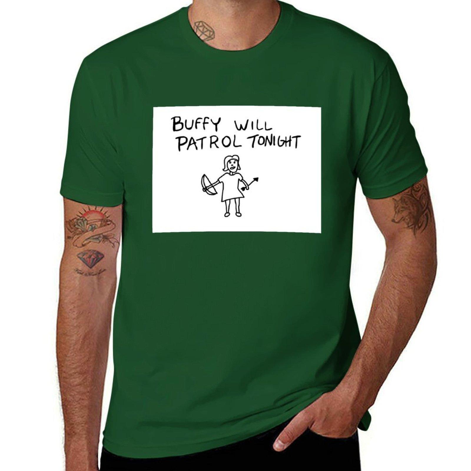 Buffy Will Patrol Tonight Poster Tshirt customs design your own korean fashion mens t shirts pack 4XL
Buffy Will Patrol Tonight Poster Tshirt customs design your own korean fashion mens t shirts pack 4XL