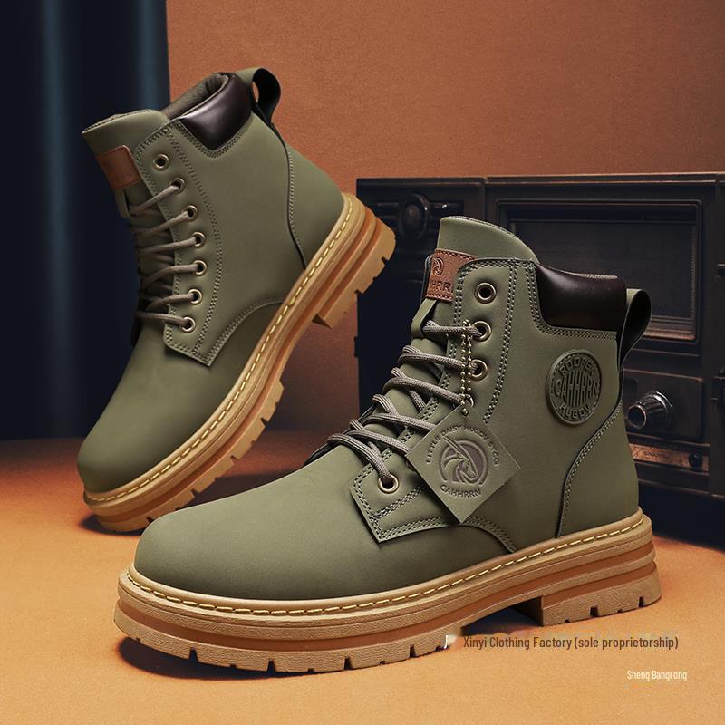 Men s Waterproof Leather Martin Boots - British Style, Thick Sole, High Top, Plus Velvet, Spring 35
Men s Waterproof Leather Martin Boots - British Style, Thick Sole, High Top, Plus Velvet, Spring 35