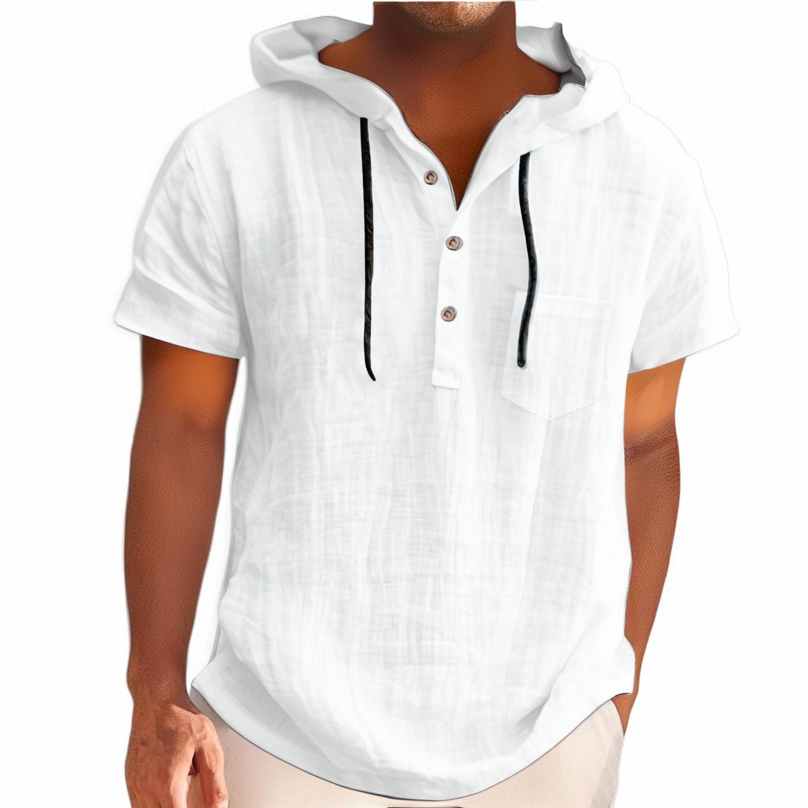 Чоловічі літні бавовняні бавовняні кежуали з короткими рукавами, тонкі кежуали, однотонні вільні
Чоловічі літні бавовняні бавовняні кежуали з короткими рукавами, тонкі кежуали, однотонні вільні