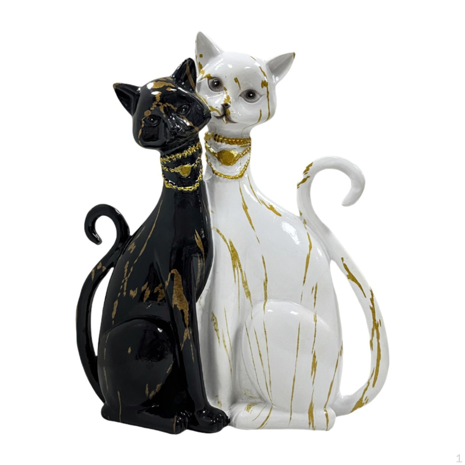 Пара фигурок кошек, статуэтка животного, современное ремесло, коллекционное украшение, скульптура кошки из смолы для black and white
Пара фигурок кошек, статуэтка животного, современное ремесло, коллекционное украшение, скульптура кошки из смолы для black and white