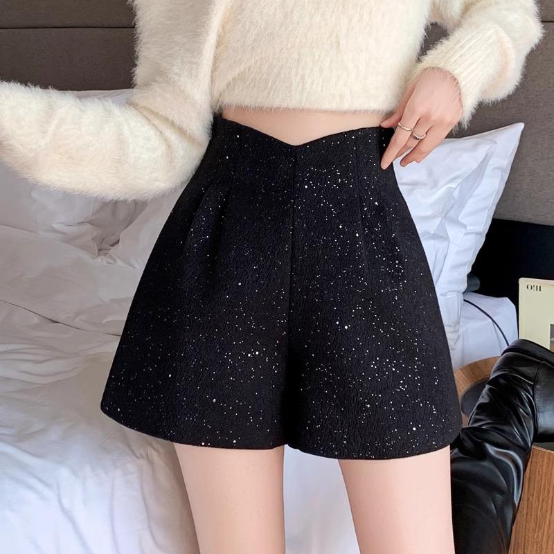 French Sparkly High-Waisted Woolen A-Line Shorts - Women s Autumn/Winter Slimming Wide-Leg Booty Pants 4XL
French Sparkly High-Waisted Woolen A-Line Shorts - Women s Autumn/Winter Slimming Wide-Leg Booty Pants 4XL