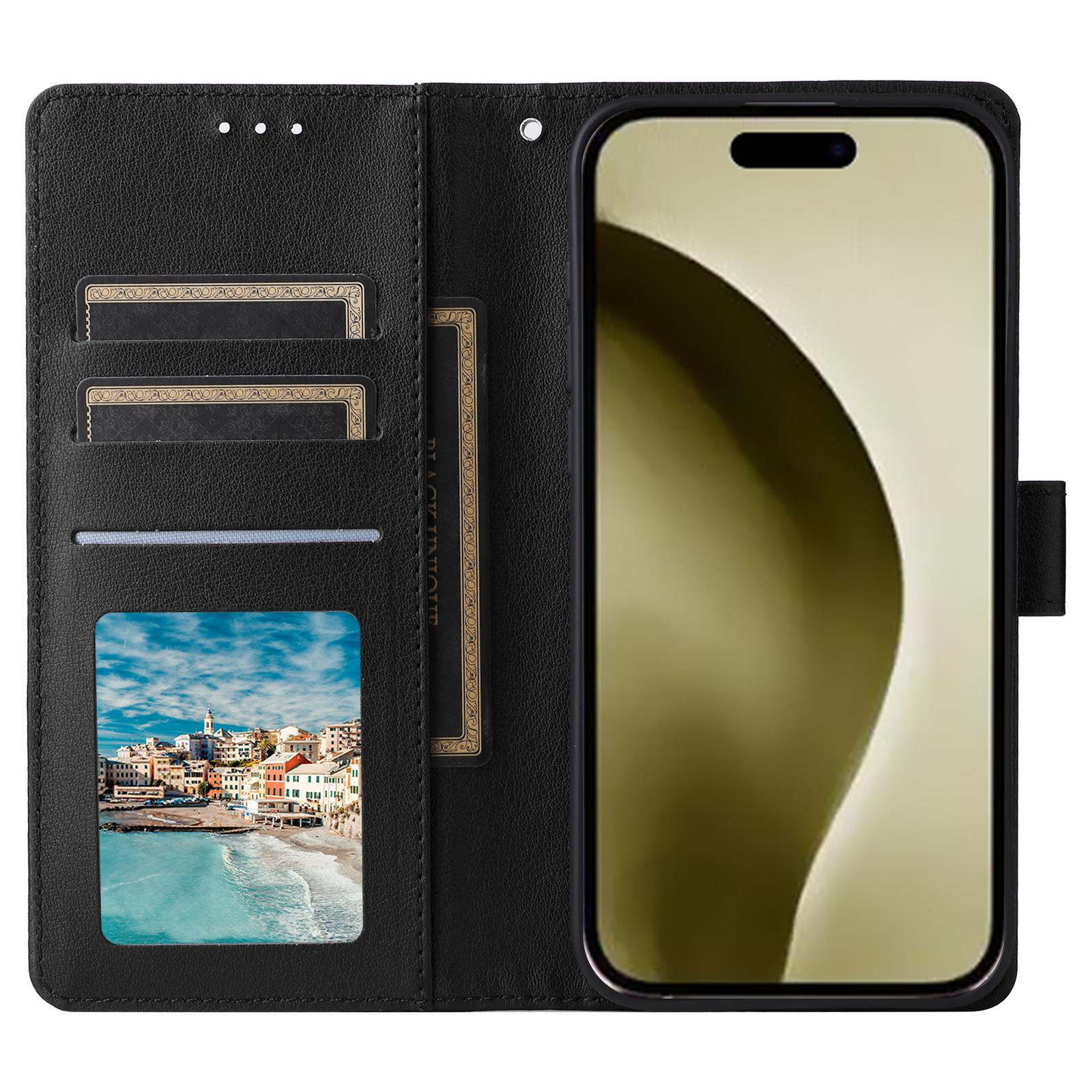 For iPhone 16 Pro Wallet Case 3 Card Slots Slim-Fit PU Leather Stand Phone Cover Black
For iPhone 16 Pro Wallet Case 3 Card Slots Slim-Fit PU Leather Stand Phone Cover Black