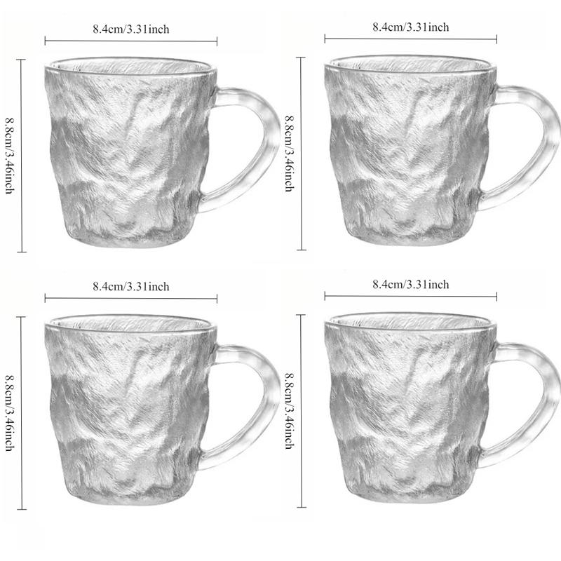 300ml/400ml Glacier Glass Cup with Handle Cocktail Beer Glasses Creative Water Cup Breakfast Milk Juice Iced Coffee Latte Mugs 4pcs
300ml/400ml Glacier Glass Cup with Handle Cocktail Beer Glasses Creative Water Cup Breakfast Milk Juice Iced Coffee Latte Mugs 4pcs
