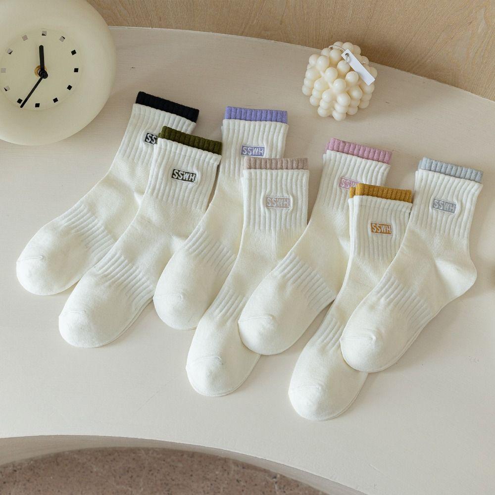 7Pairs Double Ribbed Tube Sock Women Patchwork Mid-calf Socks Sports Cotton Sock Sping/Autumn 7Pairs
7Pairs Double Ribbed Tube Sock Women Patchwork Mid-calf Socks Sports Cotton Sock Sping/Autumn 7Pairs
