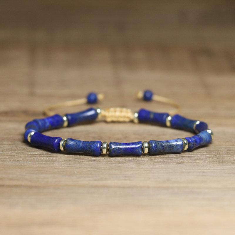 Blue Impression Jasper Tube Bead Bracelet – Gold Accent Adjustable Boho Jewelry, Protection Luck Gift for Women синій
Blue Impression Jasper Tube Bead Bracelet – Gold Accent Adjustable Boho Jewelry, Protection Luck Gift for Women синій