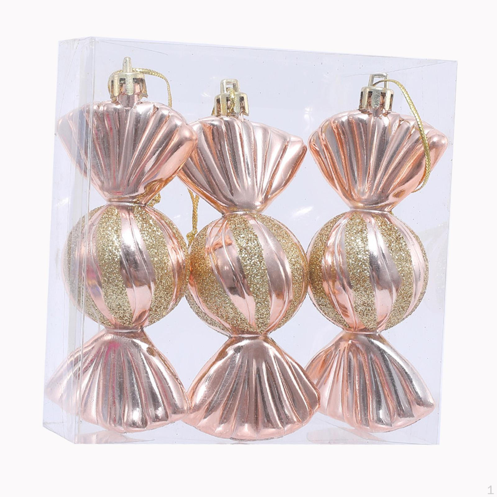 3 штуки Рождественские подвесные украшения на елку, подвески в виде конфет, капли для вечеринки розового золота
3 штуки Рождественские подвесные украшения на елку, подвески в виде конфет, капли для вечеринки розового золота