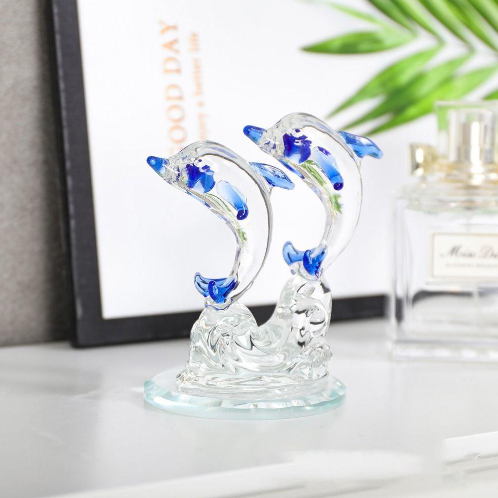 Cartoon Dolphin Statue Cute Animal Figurines Chinese style Crystal Dolphin Ornament Home Decor style 1
Cartoon Dolphin Statue Cute Animal Figurines Chinese style Crystal Dolphin Ornament Home Decor style 1