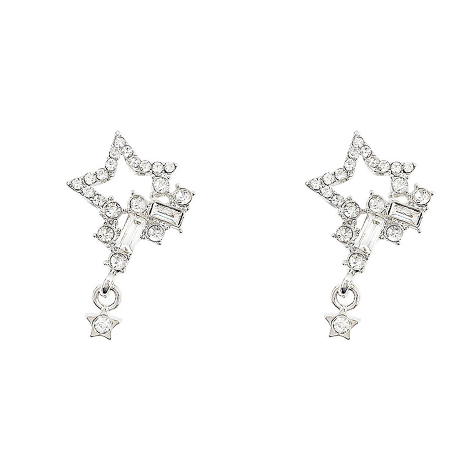 Woman Star Dangle Earrings Glittering Rhinestones Decor Elegant Earrings for Banquet Gown Travel Ears Decor Default
Woman Star Dangle Earrings Glittering Rhinestones Decor Elegant Earrings for Banquet Gown Travel Ears Decor Default