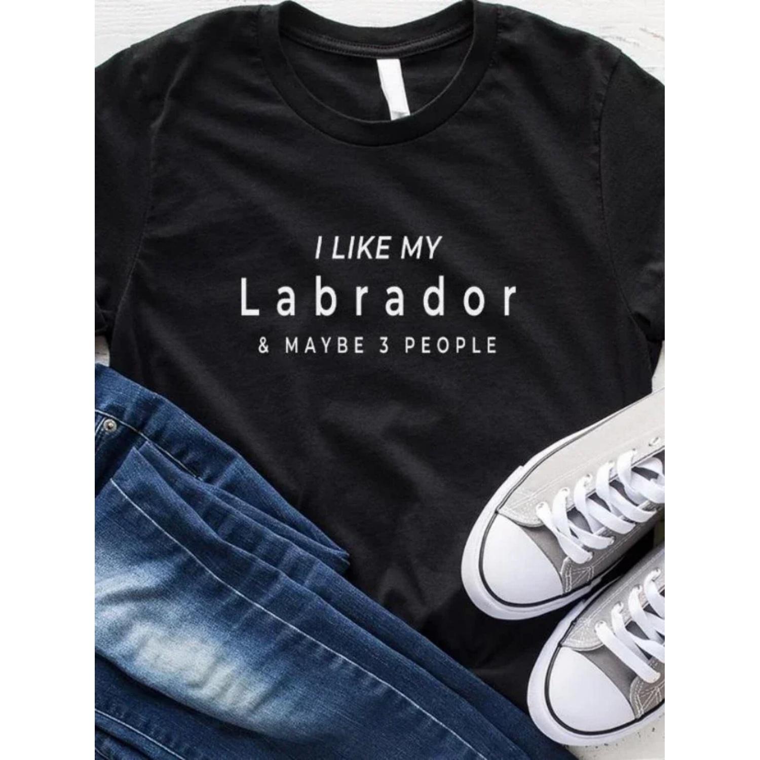 Женская футболка с надписью «I Like My Labrador Letter Print» Футболка женская с коротким рукавом и круглым вырезом, свободная футболка женская повседневная футболка, топы S чёрный
Женская футболка с надписью «I Like My Labrador Letter Print» Футболка женская с коротким рукавом и круглым вырезом, свободная футболка женская повседневная футболка, топы S чёрный
