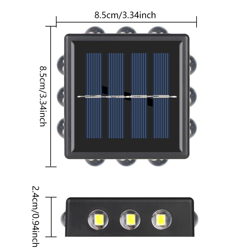 12 LEDs Solar Lights Outdoor,Wall Lamp Four-leaf Clover Type Light Control Fence Light for Garden Street Balcony Home Decor Black-12LED
12 LEDs Solar Lights Outdoor,Wall Lamp Four-leaf Clover Type Light Control Fence Light for Garden Street Balcony Home Decor Black-12LED