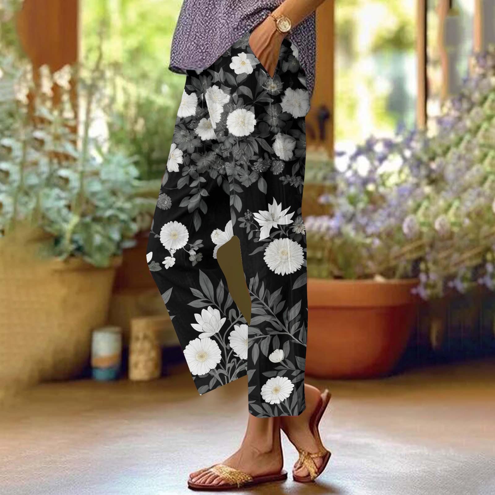 Женские повседневные модные брюки прямого кроя с цветочным принтом и карманами L чёрный
Женские повседневные модные брюки прямого кроя с цветочным принтом и карманами L чёрный