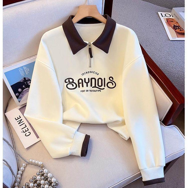 Women s Plus Size Color Block Embroidered Polo Sweatshirt - Spring/Autumn Style, Loose Fit, Hoodless. 3XL (for 161-180 kg) абрикосовий
Women s Plus Size Color Block Embroidered Polo Sweatshirt - Spring/Autumn Style, Loose Fit, Hoodless. 3XL (for 161-180 kg) абрикосовий