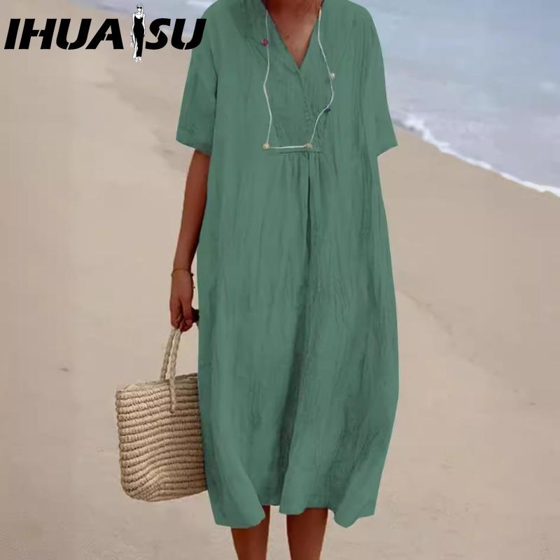 IHUASU Женская мода Лето Весна Однотонный принт Короткий рукав V-образный вырез Завышенная талия Повседневные платья L
IHUASU Женская мода Лето Весна Однотонный принт Короткий рукав V-образный вырез Завышенная талия Повседневные платья L