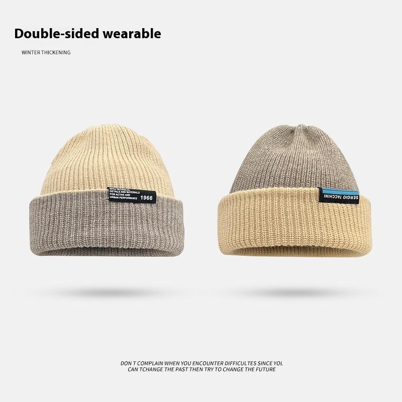 Unisex Autumn Winter Knitted Hat Soft Thickened Woolen Hat Double-Sided Ear Protection Beanies Hat Women Men A4
Unisex Autumn Winter Knitted Hat Soft Thickened Woolen Hat Double-Sided Ear Protection Beanies Hat Women Men A4