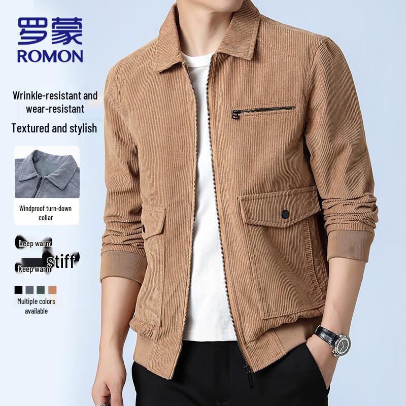 ROMON Men s Thick Corduroy Lapel Jacket 4XL
ROMON Men s Thick Corduroy Lapel Jacket 4XL