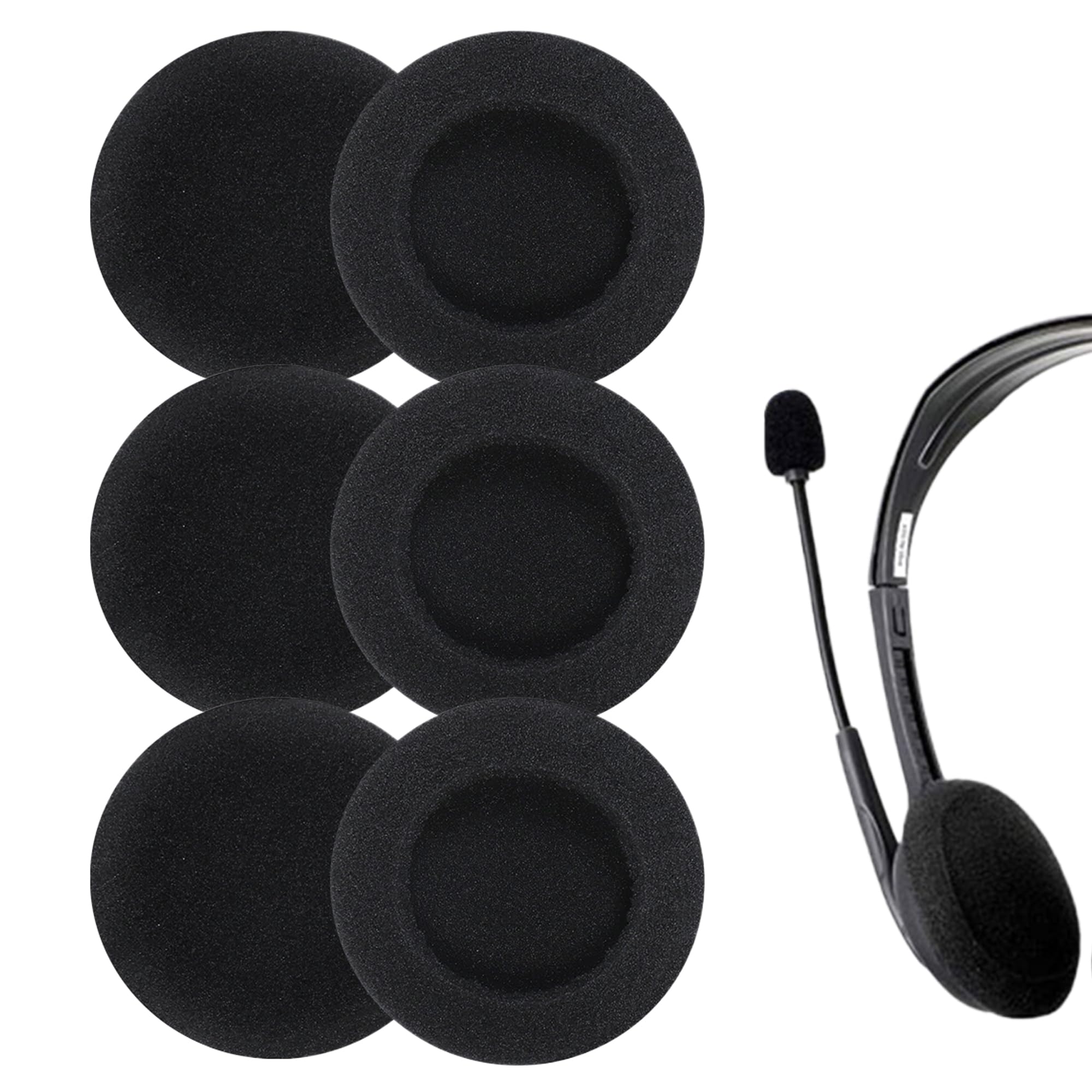 DELUXEFOX Headphone Replacement Ear 45mm Earbud 3 Sets Pieces per Pads, Diameter, Covers, Sponge, (6 Pack) чёрный
DELUXEFOX Headphone Replacement Ear 45mm Earbud 3 Sets Pieces per Pads, Diameter, Covers, Sponge, (6 Pack) чёрный