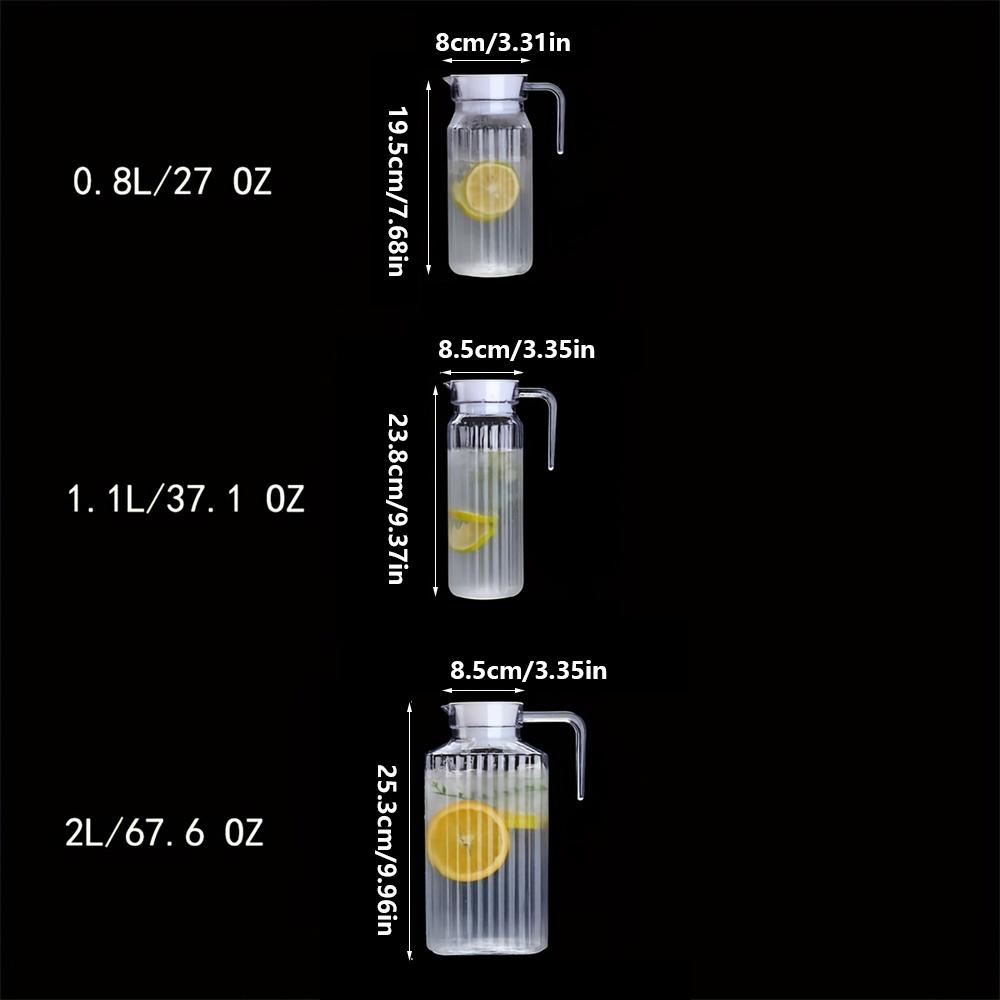 1 шт. акриловый кувшин прозрачная бутылка для сока с крышкой, полосатый кувшин для воды, льда, холодного сока, нескользящая ручка для бара, дома, самодельного напитка 0.8L чистый
1 шт. акриловый кувшин прозрачная бутылка для сока с крышкой, полосатый кувшин для воды, льда, холодного сока, нескользящая ручка для бара, дома, самодельного напитка 0.8L чистый