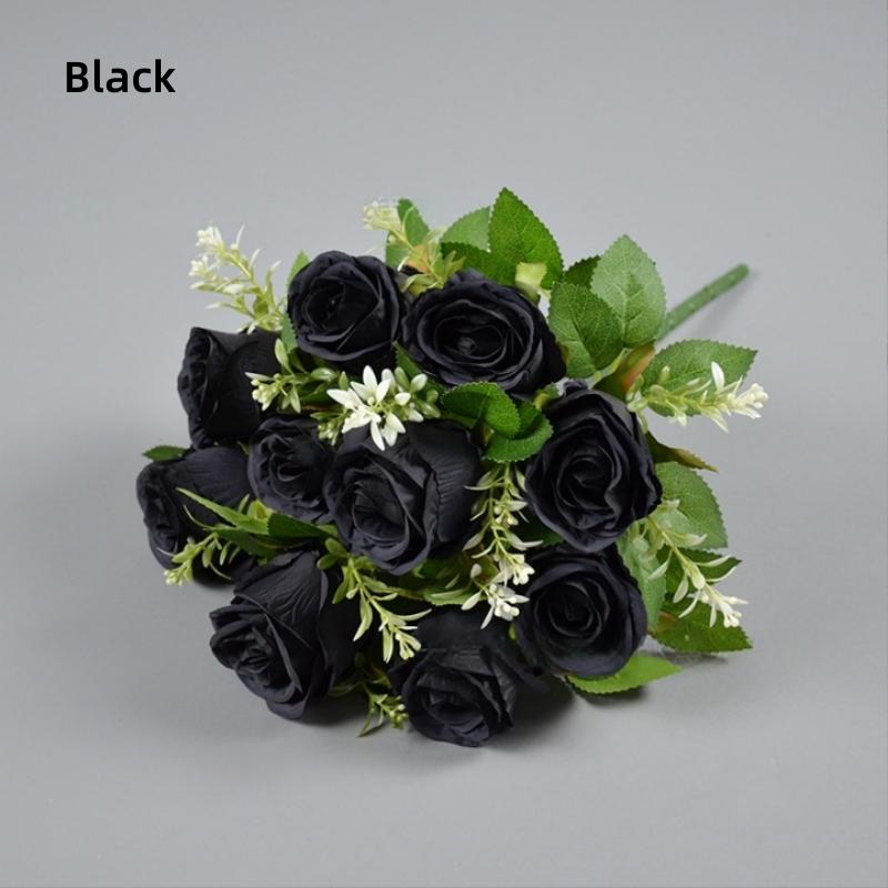 10 Heads Silk Artificial Rose Flower Bridal Bouquet Wedding Floral Arrangement Material Home Room Table Vase Decor Props чорний
10 Heads Silk Artificial Rose Flower Bridal Bouquet Wedding Floral Arrangement Material Home Room Table Vase Decor Props чорний