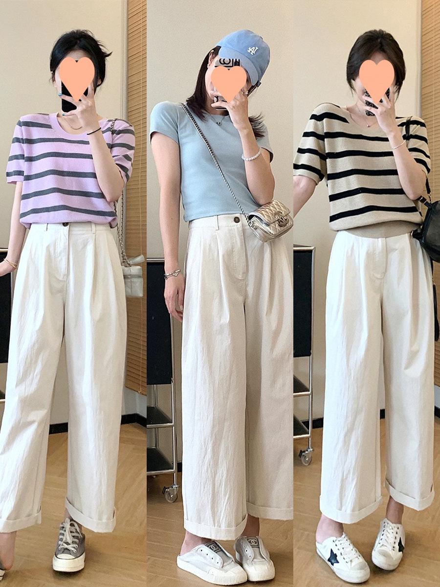 Women s High-Density Washed Cotton Straight-Leg Tofu Pants - Lightweight, Hip-Covering, Loose-Fit for Spring/Summer. Medium чёрный
Women s High-Density Washed Cotton Straight-Leg Tofu Pants - Lightweight, Hip-Covering, Loose-Fit for Spring/Summer. Medium чёрный