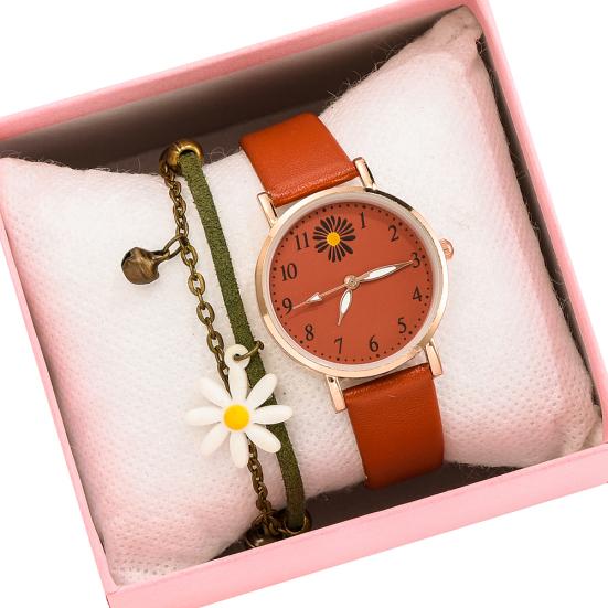 XR4427 Женские кварцевые наручные часы Marguerite из искусственной кожи с браслетом в подарок 
XR4427 Женские кварцевые наручные часы Marguerite из искусственной кожи с браслетом в подарок