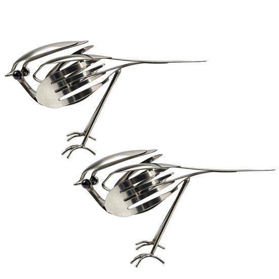 Bird Metal Art Sculpture, Handmade Fork And Spoon Bird Figurine, Vintage Rustic Bird Statue for Indoor Outdoor Home Office Desk Garden Patio Decor 2pcs
Bird Metal Art Sculpture, Handmade Fork And Spoon Bird Figurine, Vintage Rustic Bird Statue for Indoor Outdoor Home Office Desk Garden Patio Decor 2pcs