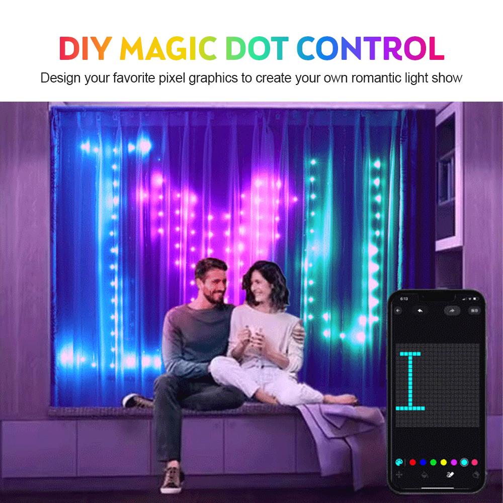 400 Led String Curtain Lights with Remote and APP Control 6.5x6.5Ft DIY Hanging Fairy Lights 5
400 Led String Curtain Lights with Remote and APP Control 6.5x6.5Ft DIY Hanging Fairy Lights 5