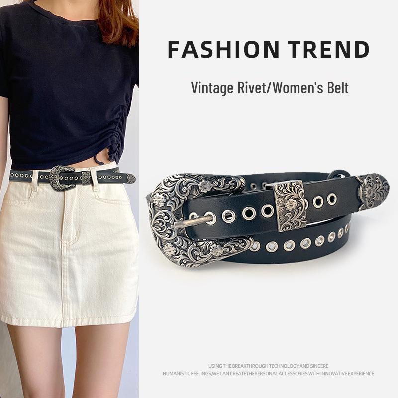 Women s Retro Punk Cowhide Belt for Jeans & Casual Pants Caramel (Second Layer)
Women s Retro Punk Cowhide Belt for Jeans & Casual Pants Caramel (Second Layer)