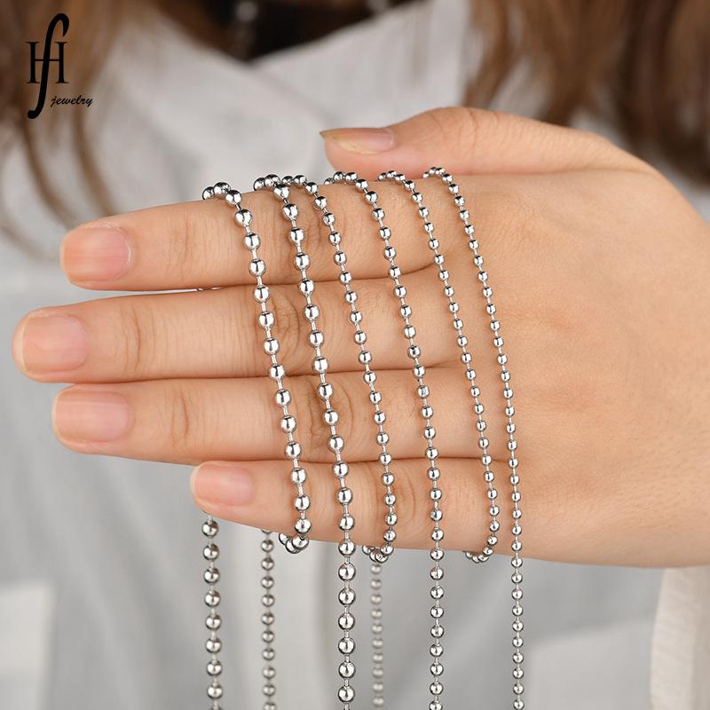 Модная цепочка из круглых бусин из нержавеющей стали с гравировкой Steel 2.4mm*60cm
Модная цепочка из круглых бусин из нержавеющей стали с гравировкой Steel 2.4mm*60cm