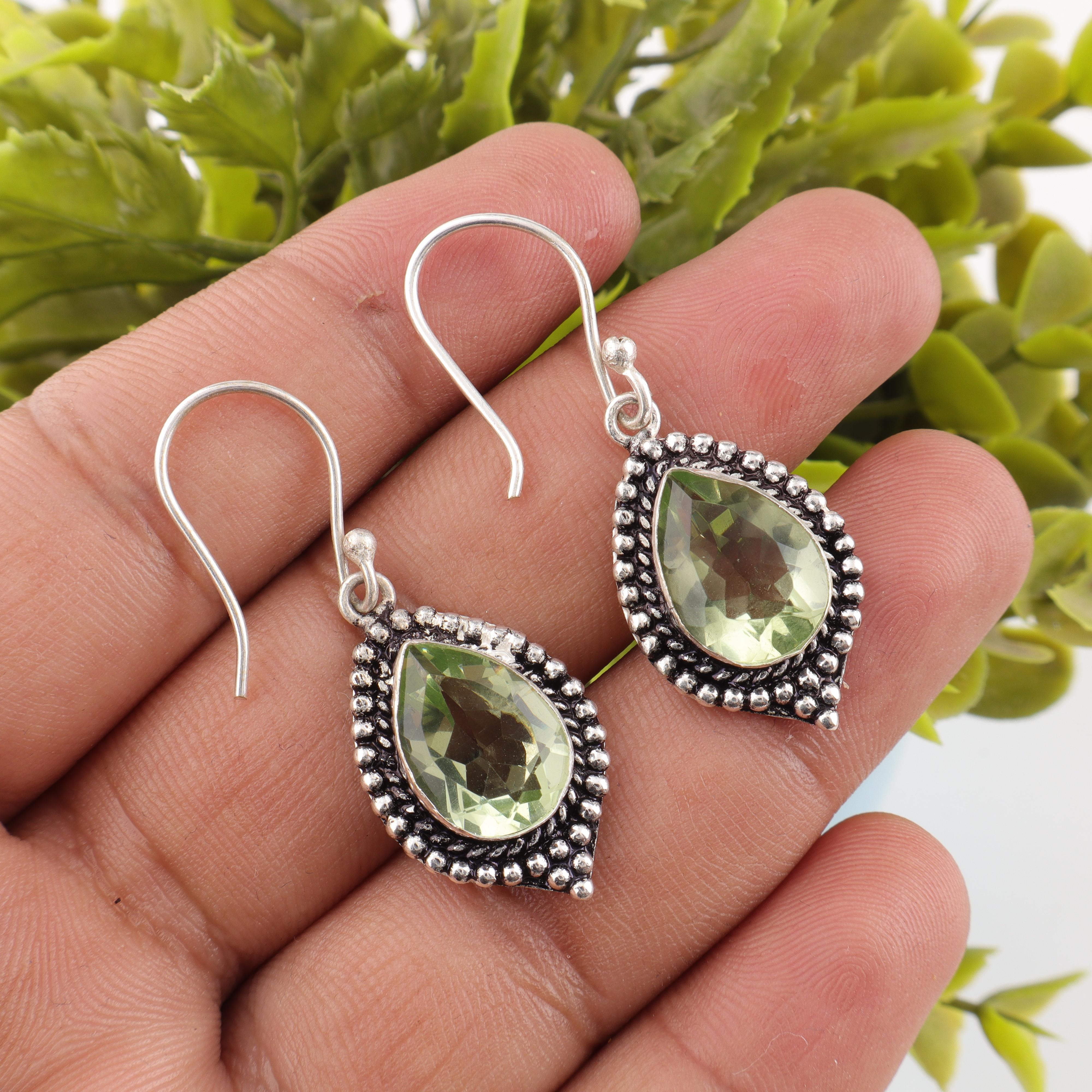 Wonderful Green Amethyst Gemstone Earrings, 925 Solid Sterling Silver Earrings, Handmade Antique Jewelry, Gift For Mother 1.6 Inches зелёный
Wonderful Green Amethyst Gemstone Earrings, 925 Solid Sterling Silver Earrings, Handmade Antique Jewelry, Gift For Mother 1.6 Inches зелёный